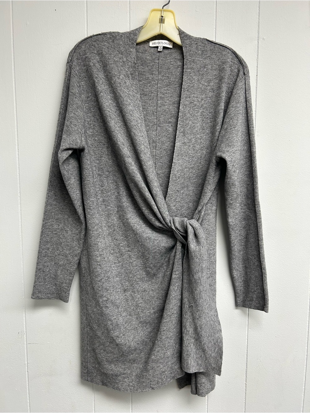 Heartloom Gray Wrap Tie-Front Cardigan